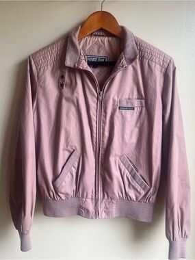 Vintage Private Club Dusty Pink Bomber Jacket Women’s L 80s 90s Retro